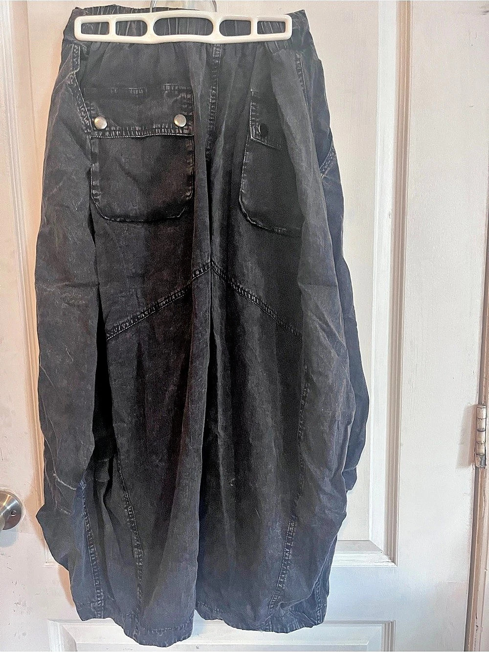 Barrel Wide Leg Pants in Black New
